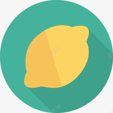 柠檬食品和饮料22圆形图标图标