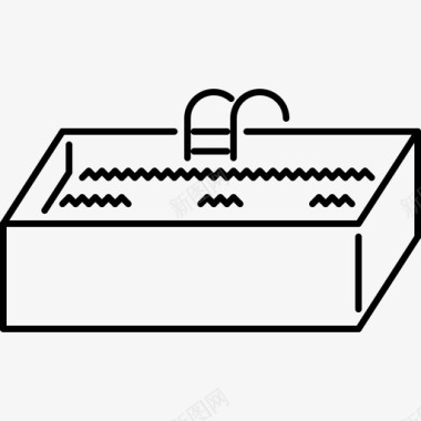 团体游泳游泳池运动型22直线型图标图标