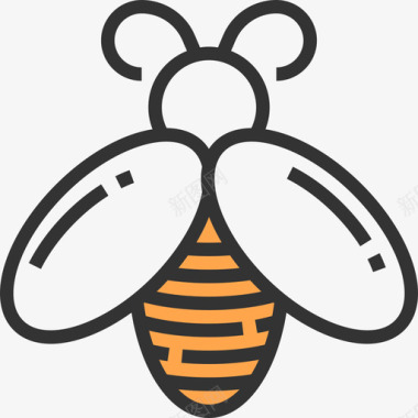 蜜蜂养蜂场5黄影图标图标