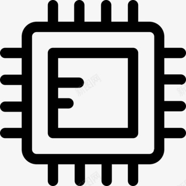 Cpu科技6线性图标图标
