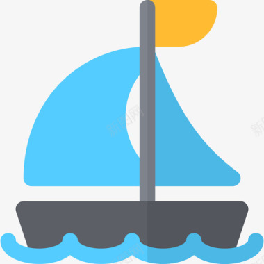 帆船水手5平底图标图标