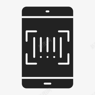 移动购物目标条形码移动图标图标