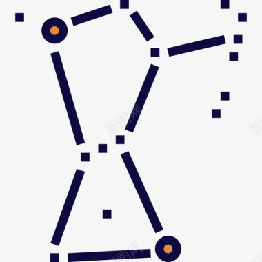 星座PNG矢量图星座45度空间线性颜色图标图标