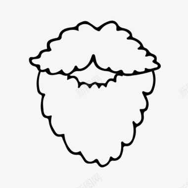 圣诞老人胡子图标图标