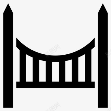 桥路灯吊桥十字桥布鲁克林大桥图标图标