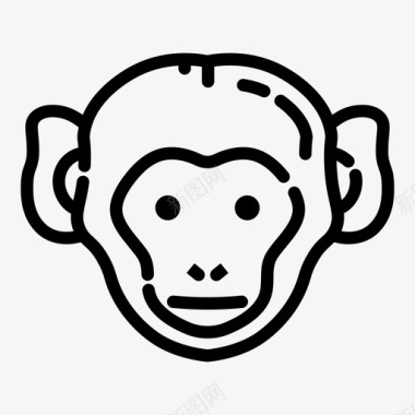 猩猩猴子动物猿图标图标
