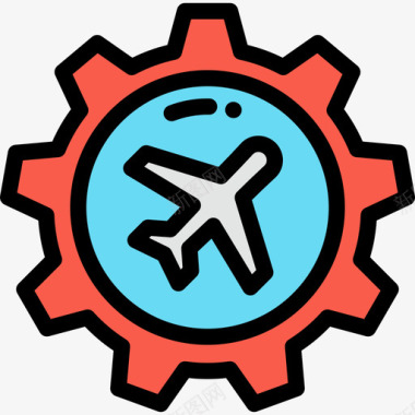 航空维护航空8线颜色图标图标
