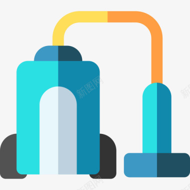 扁平12星座吸尘器清洁12扁平图标图标