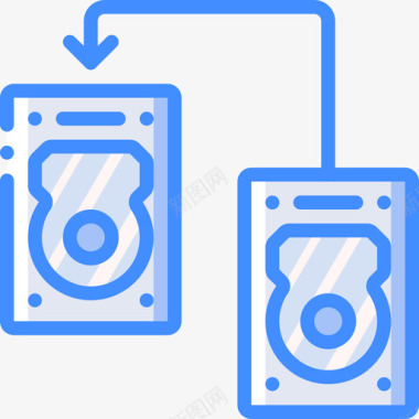 电脑数据矢量电脑数据恢复2蓝色图标图标