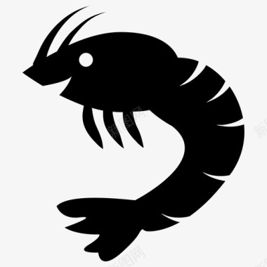 动物虾甲壳类动物海洋生物图标图标