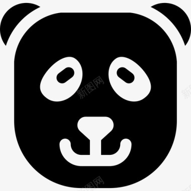 熊猫熊猫中国21填充图标图标