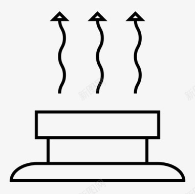 空气冷却流动图标图标
