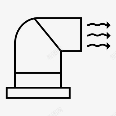 通风口空气通风口烟囱图标图标