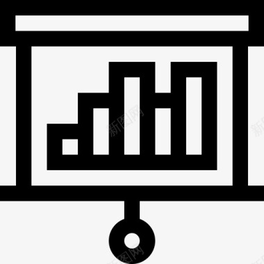 横向条形图条形图银行业务6线性图标图标