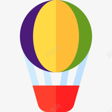 气球热气球嘉年华9号平的图标图标