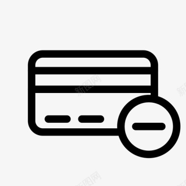 删除银行卡电子商务支付图标图标