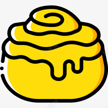 黄色的卷福肉桂卷美食7黄色图标图标