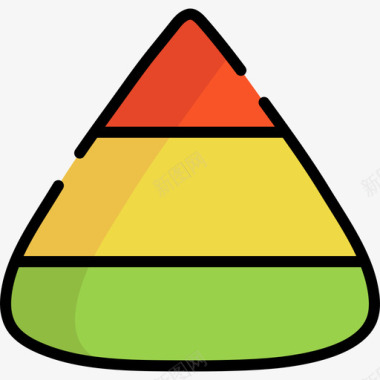 玉米面饼糖果玉米万圣节43线性颜色图标图标