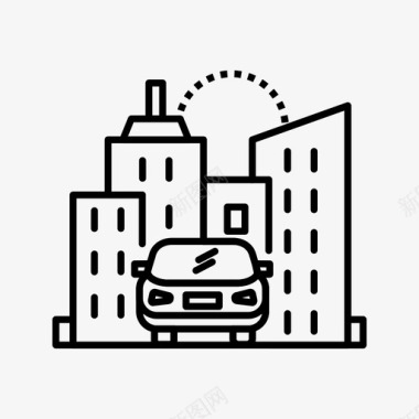 11种城市汽车旅行图标图标