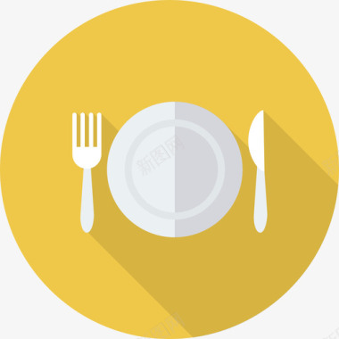 盘子食物和饮料22圆形图标图标