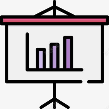 屏幕正面投影屏幕文具21线颜色图标图标