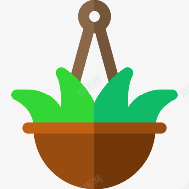 吊吊壶室内植物4个平的图标图标