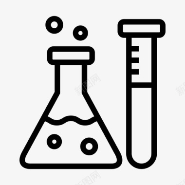 实验科学的图标化学锥形瓶科学图标图标