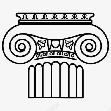 柱子古董文化图标图标