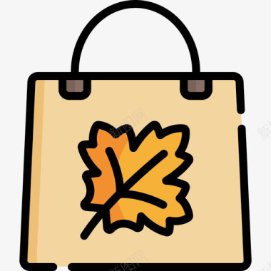 购物袋秋季24线性颜色图标图标
