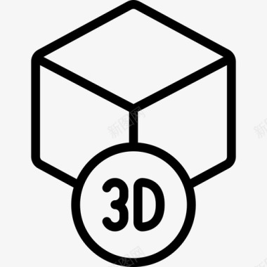 3d小人设计素材3d打印3d打印5线性图标图标