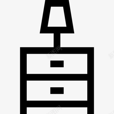 褐色床头柜床头柜家具17直线型图标图标