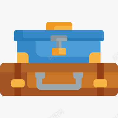航空行李箱航空11扁平图标图标