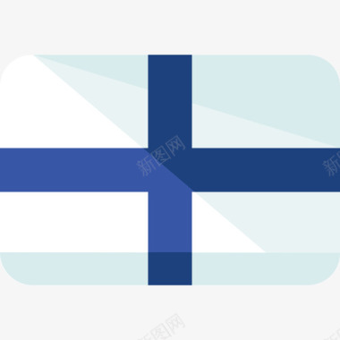 芬兰国旗6平坦图标图标