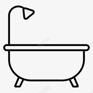 浴缸浴室室内图标图标
