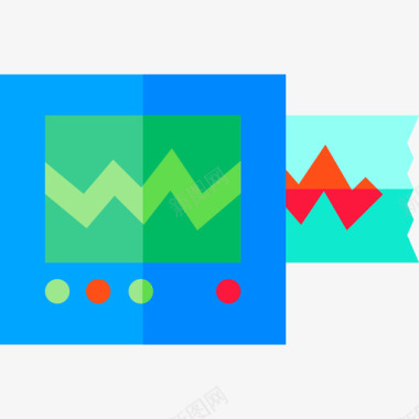 农用器械心电图医疗器械平板图标图标