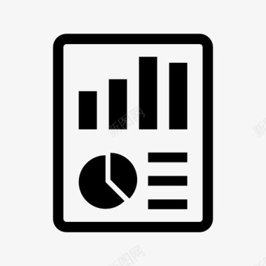 矢量报表报表文件图表数据图标图标