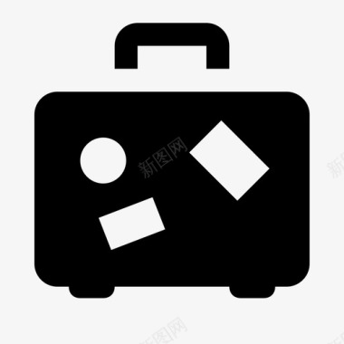 旅行箱假期费用与收入图标图标