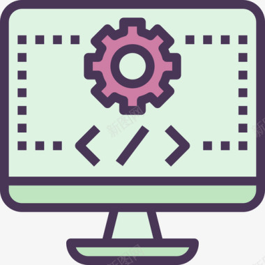 数字免扣图片编码数字经济线性色彩图标图标