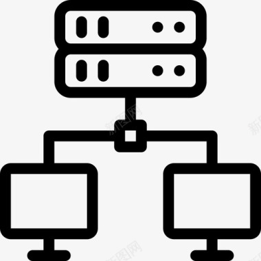 共享未来服务器网络共享3线性图标图标