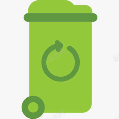 回收箱绿色能源2扁平图标图标