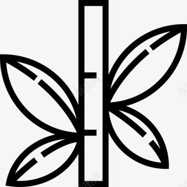 竹子spa元素3线状图标图标