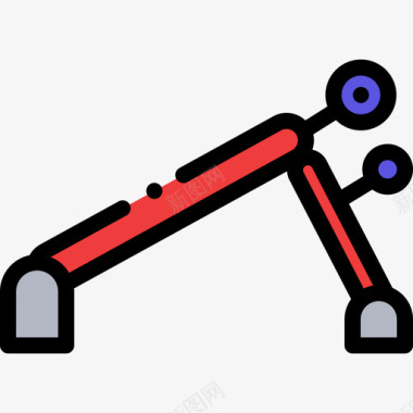 单车器材机器健身器材6线颜色图标图标