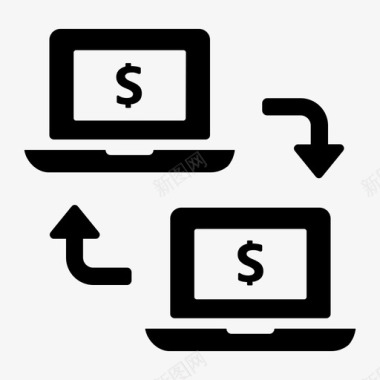 电商网购物流流程图网上交易快捷现金金融图标图标