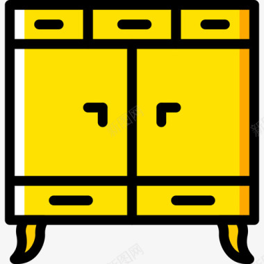 衣柜5户黄色图标图标
