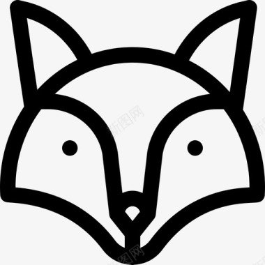 狐狸狐狸野生动物4直系图标图标