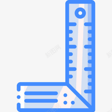 尺子尺子工具29蓝色图标图标