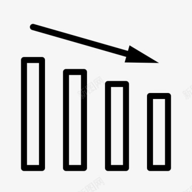财务工作汇报下跌概念财务图标图标