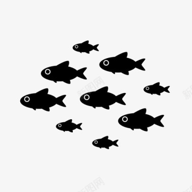 鱼群群团结图标图标