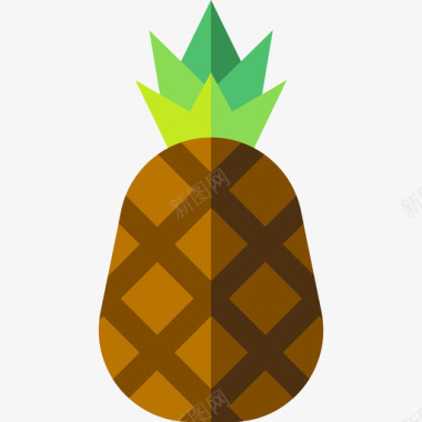 菠萝夏威夷5平坦图标图标