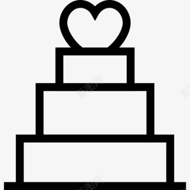 结婚蛋糕爱情浪漫5直系图标图标